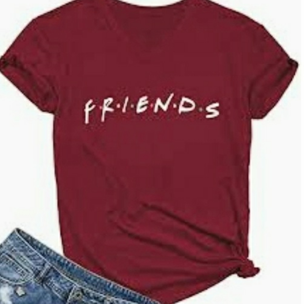 FRIENDS V Neck Tee Womens